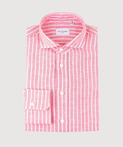 Casual Wide Striped Linen Shirt