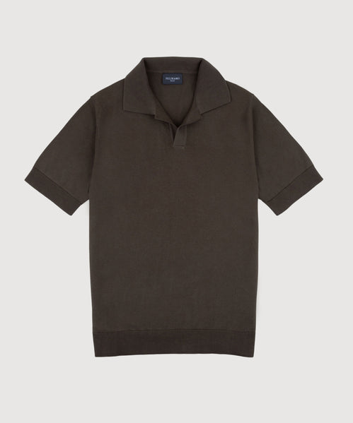 Short Sleeve Casual Polo Sweater