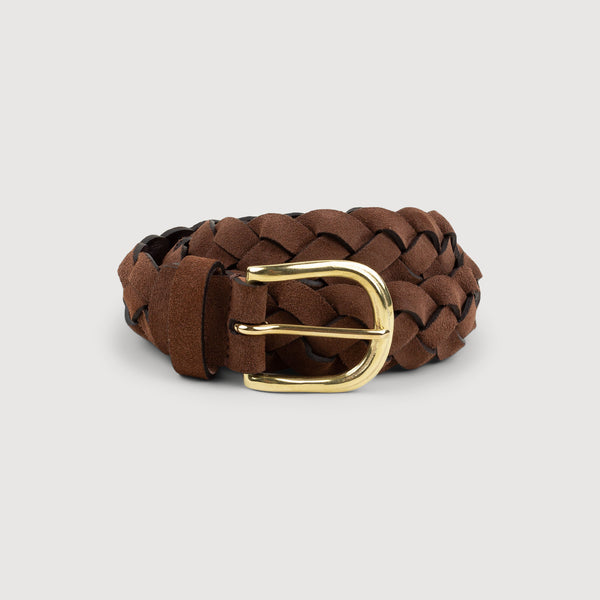 Relaxed Woven Suede Belt