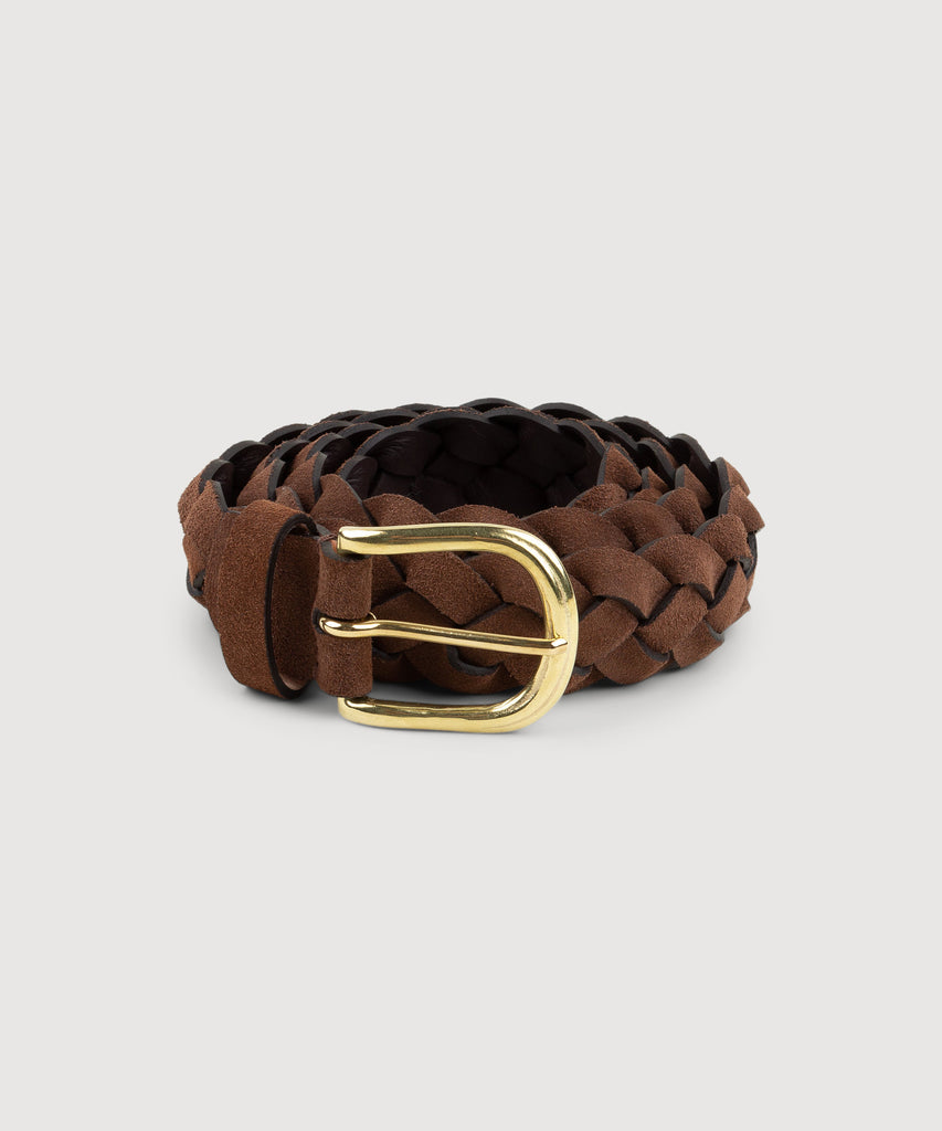 Relaxed Woven Suede Belt