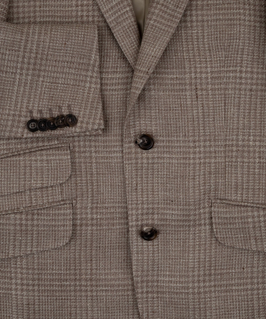 Linen Wool Glencheck Jacket