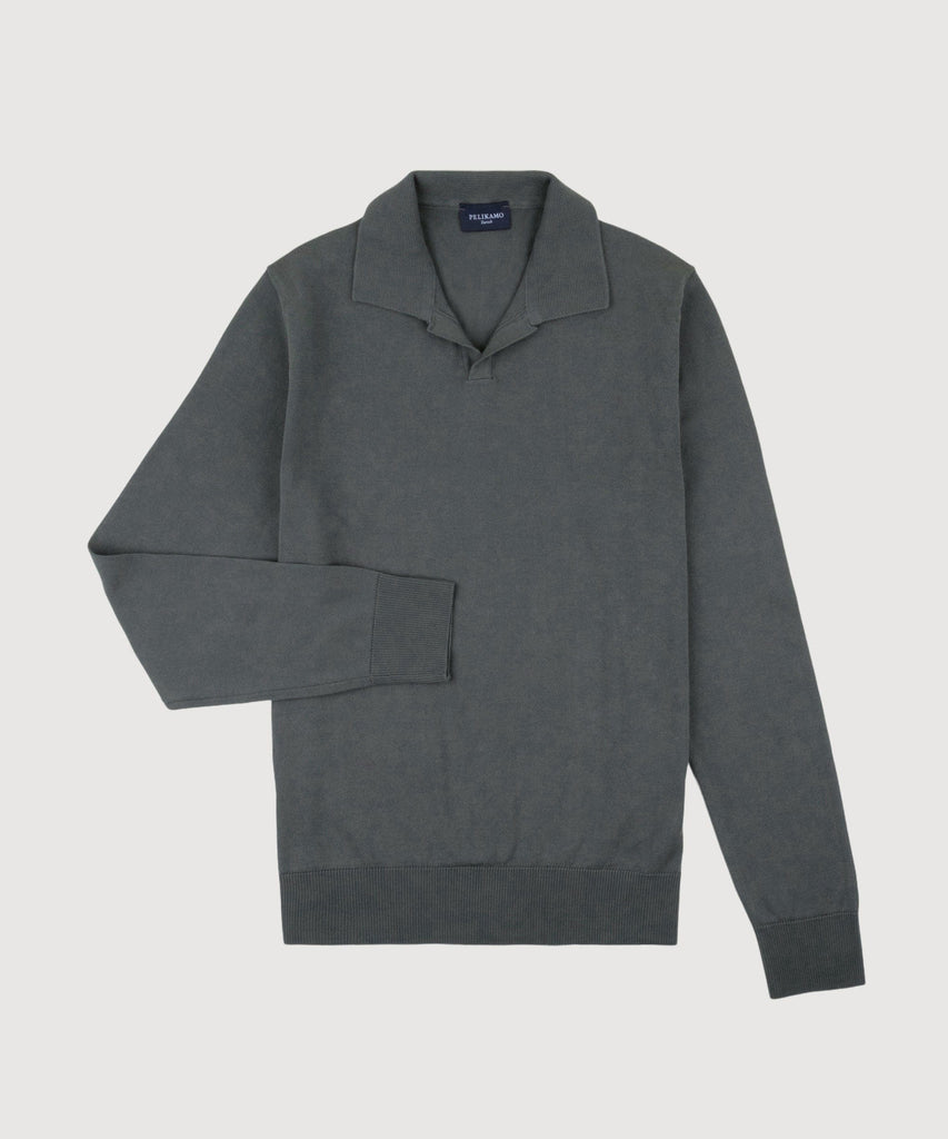 Cotton Casual Polo Sweater