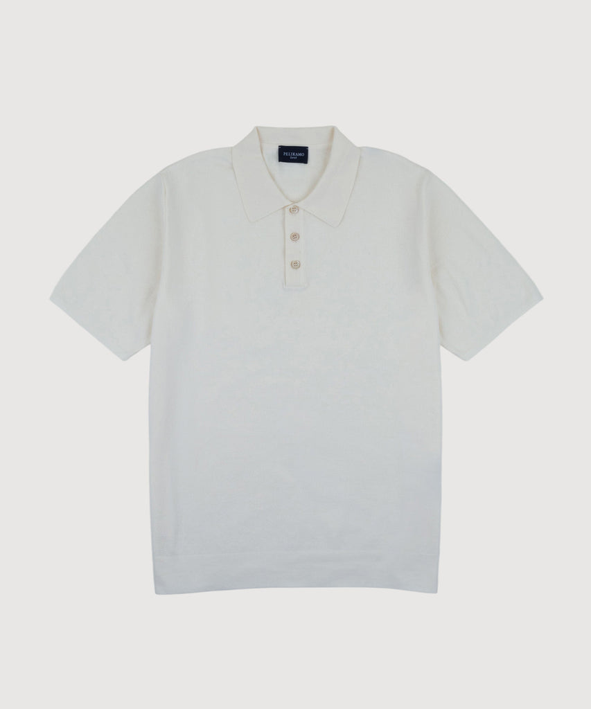 Straight Short Sleeve Polo Sweater
