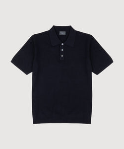 Straight Short Sleeve Polo Sweater