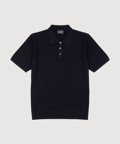 Straight Short Sleeve Polo Sweater