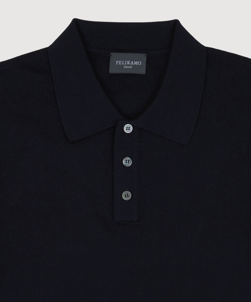 Straight Short Sleeve Polo Sweater