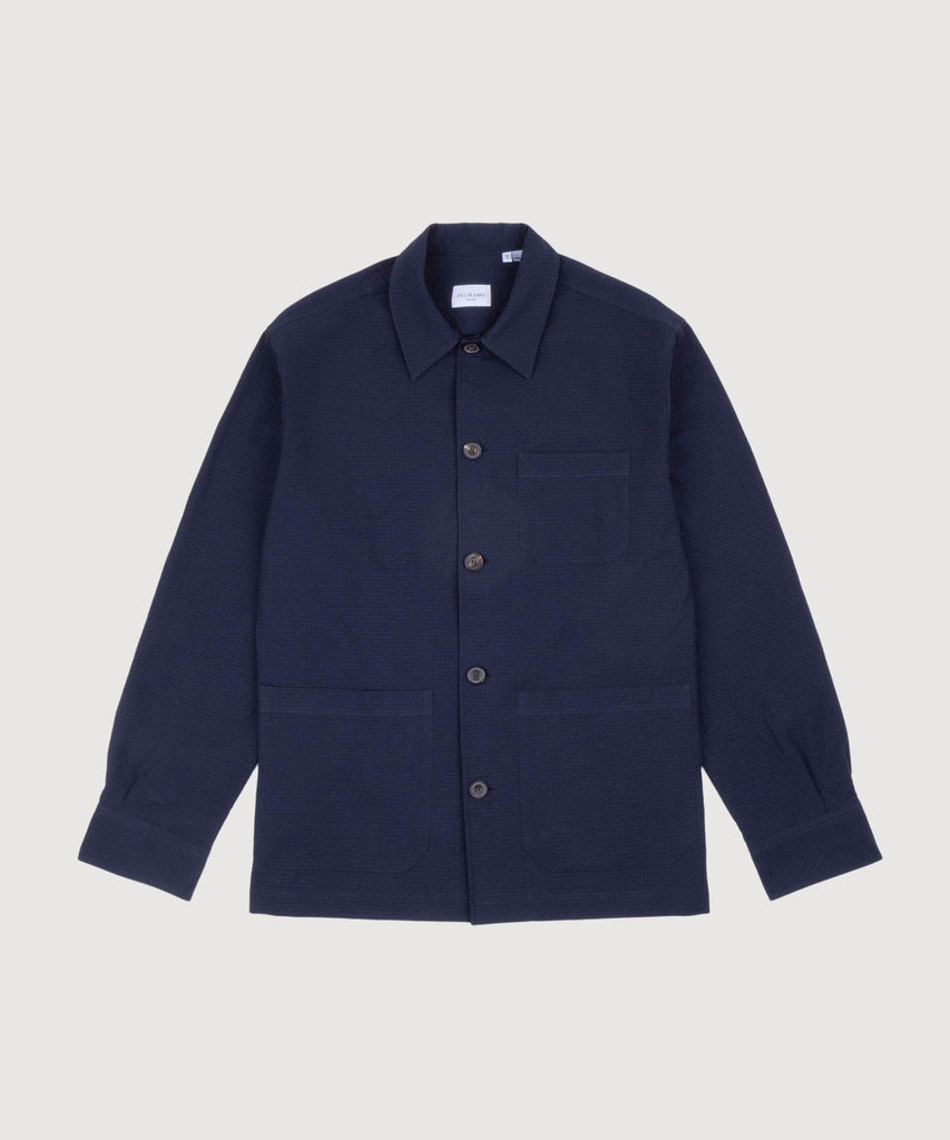 Casual Seersucker Overshirt
