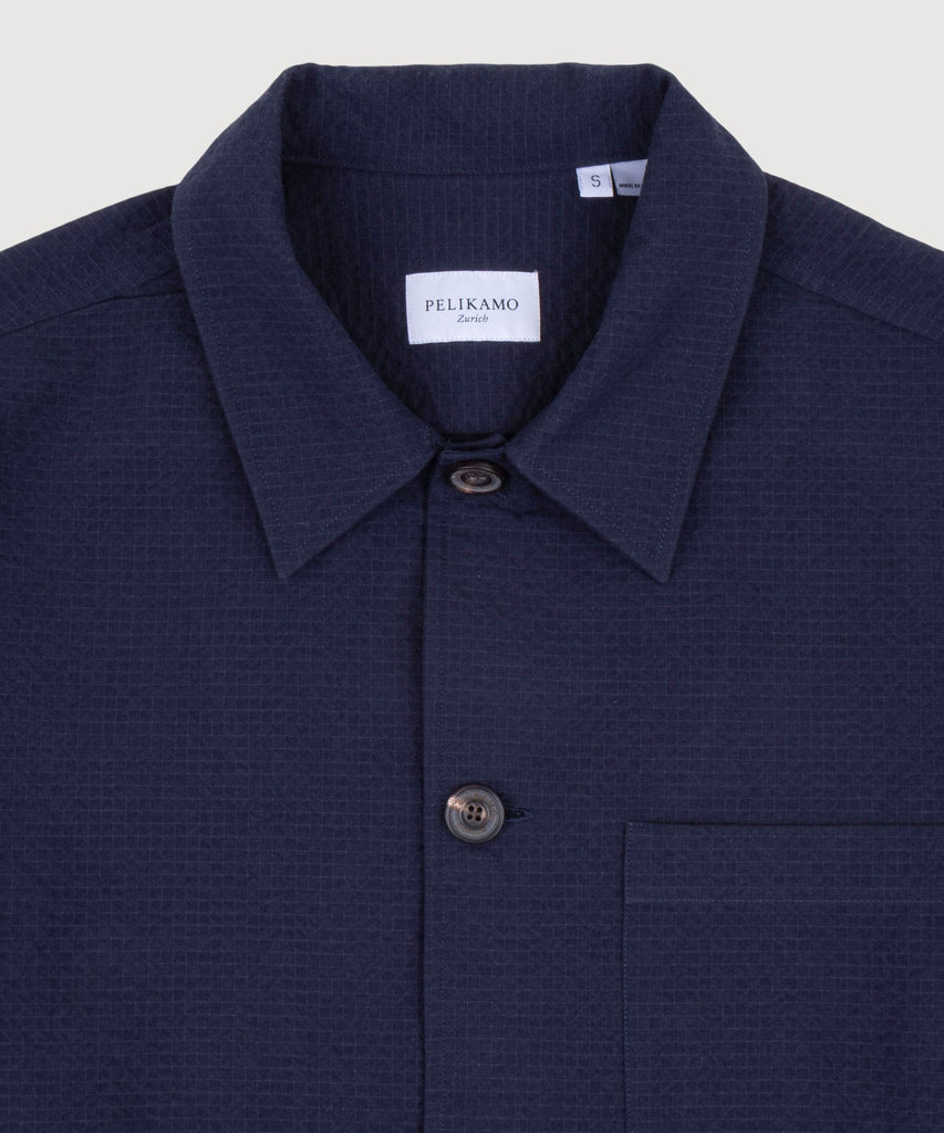Casual Seersucker Overshirt
