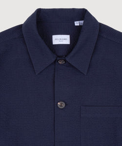 Casual Seersucker Overshirt