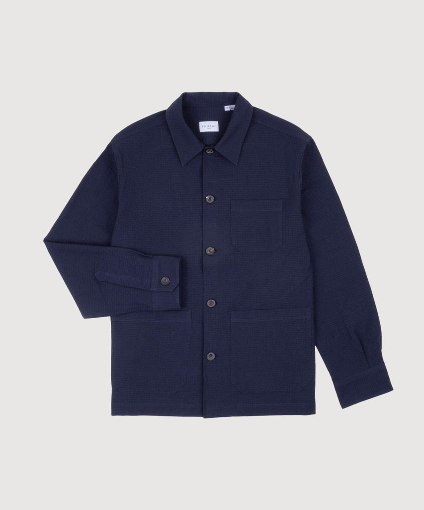 Casual Seersucker Overshirt