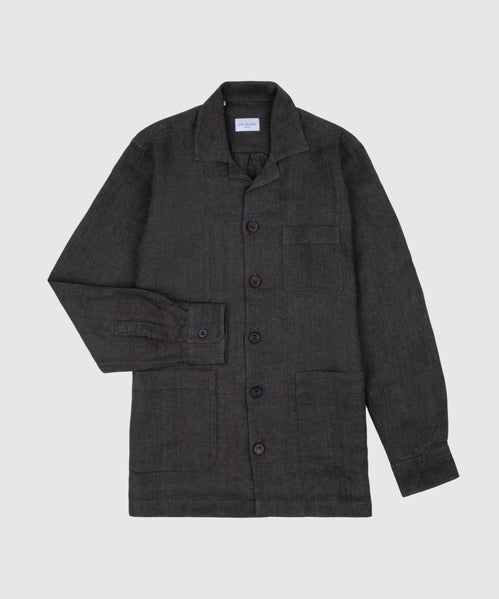 Twill Linen Shirt Jacket