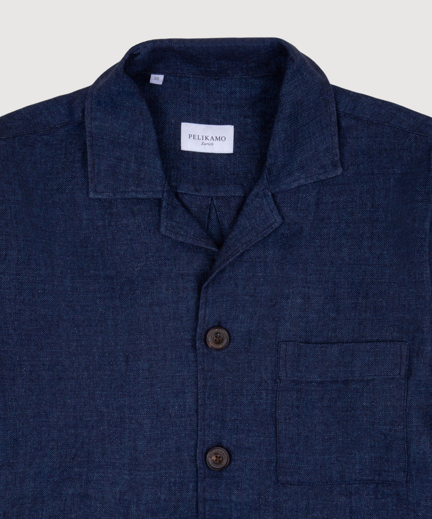Twill Linen Shirt Jacket
