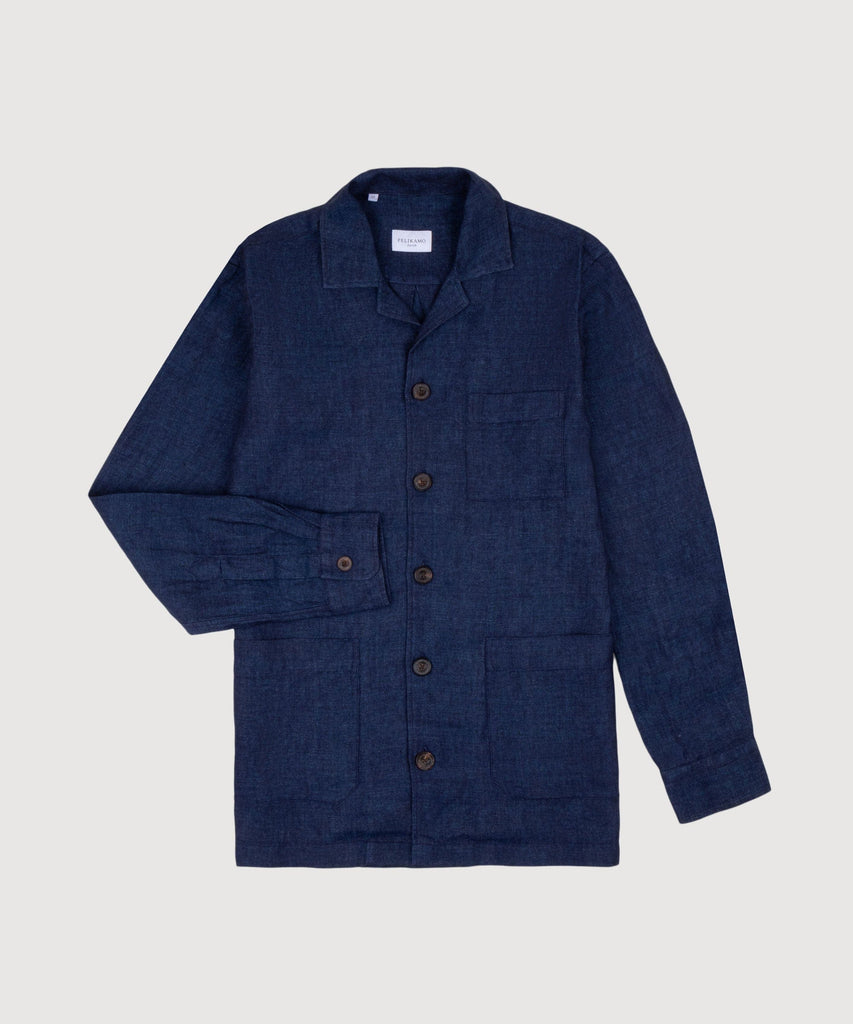 Twill Linen Shirt Jacket