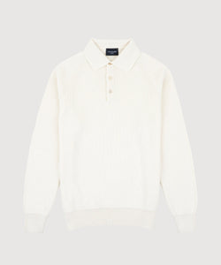 Straight Ribbed Polo Sweater