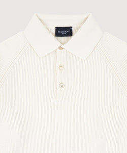 Straight Ribbed Polo Sweater