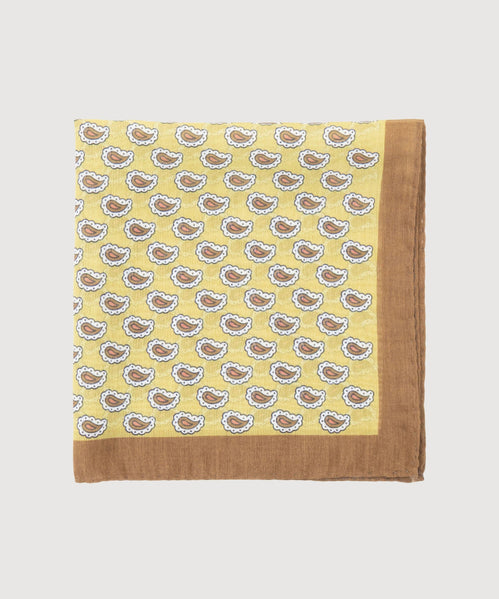 Cotton Silk Pocket Square Paisley
