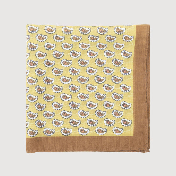 Cotton Silk Pocket Square Paisley