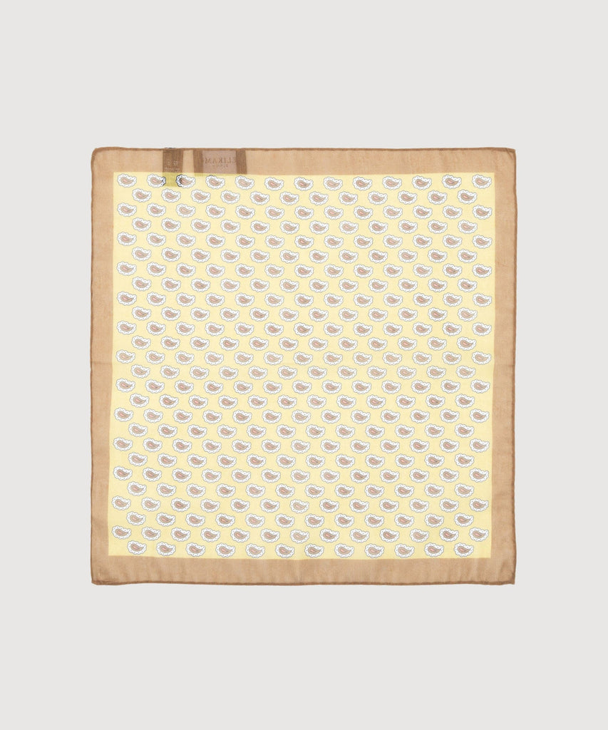 Cotton Silk Pocket Square Paisley
