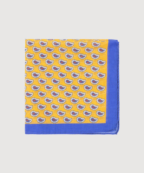 Cotton Silk Pocket Square Paisley