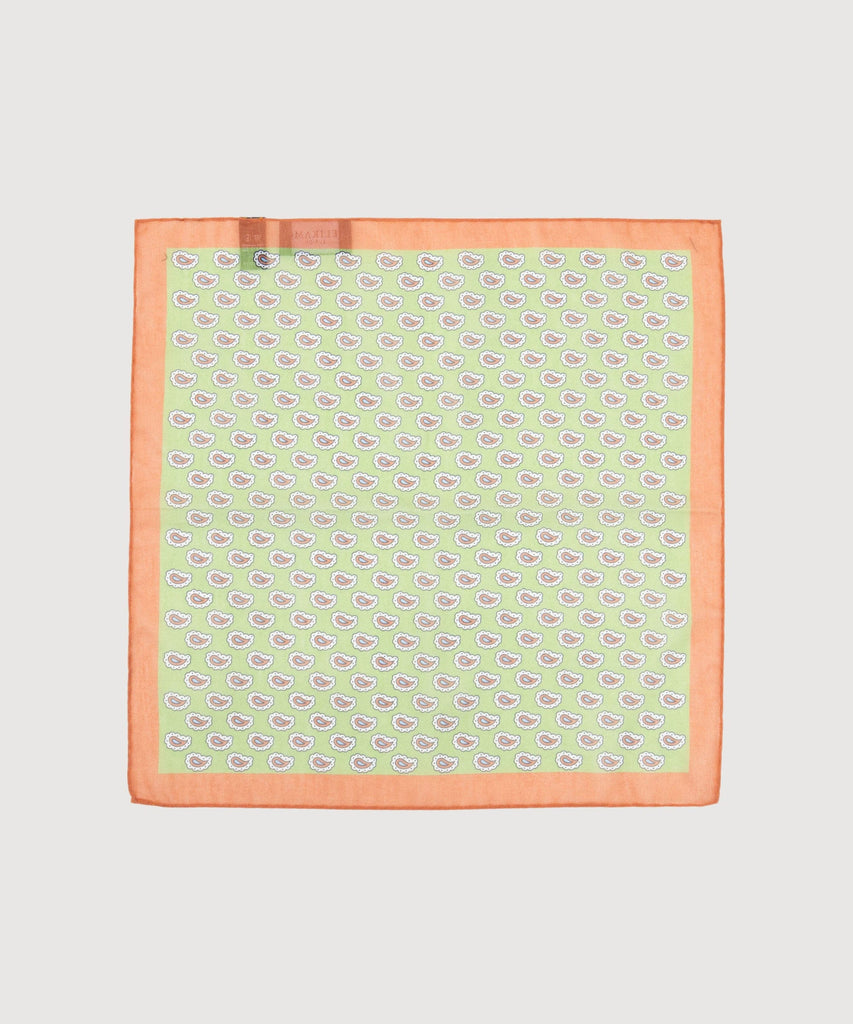 Cotton Silk Pocket Square Paisley