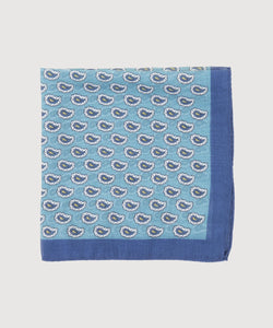 Cotton Silk Pocket Square Paisley