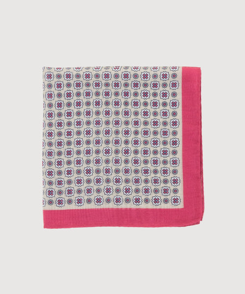 Cotton Silk Pocket Square Flower