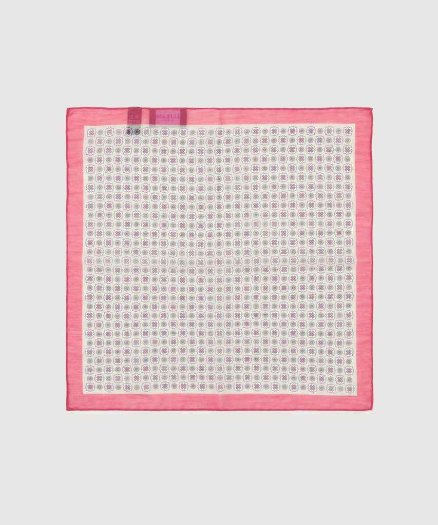 Cotton Silk Pocket Square Flower