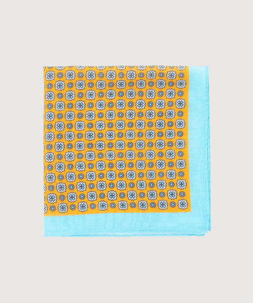 Cotton Silk Pocket Square Flower