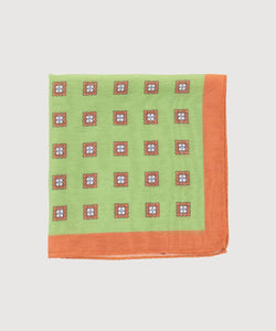 Cotton Silk Pocket Square Large Flower