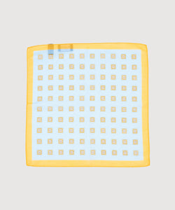 Cotton Silk Pocket Square Large Flower