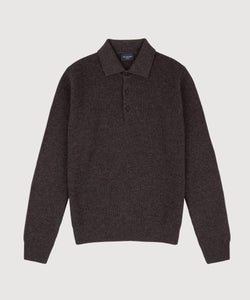 Heavy Rib Polo Wool Sweater
