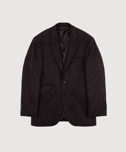 Tweed-Blazer mit Fischgrätenmuster