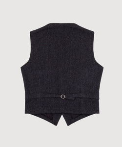 Wool Cashmere Herringbone Vest