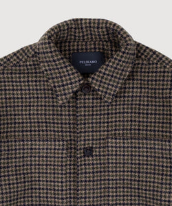 Casual Check Wool Overshirt