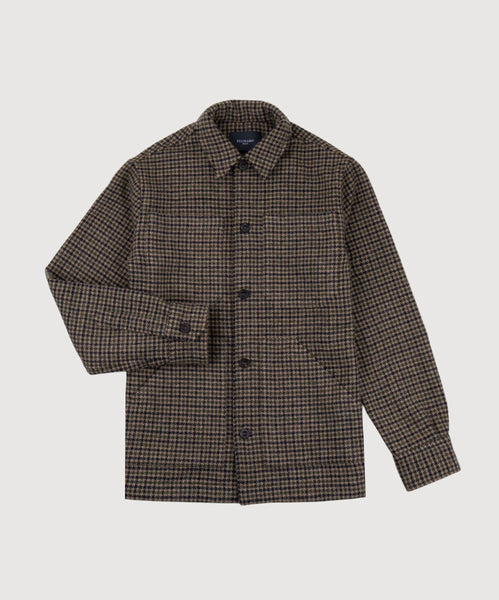 Casual Check Wool Overshirt
