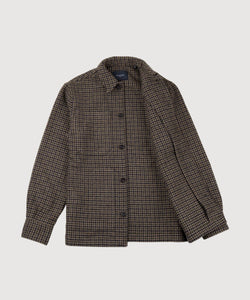 Casual Check Wool Overshirt