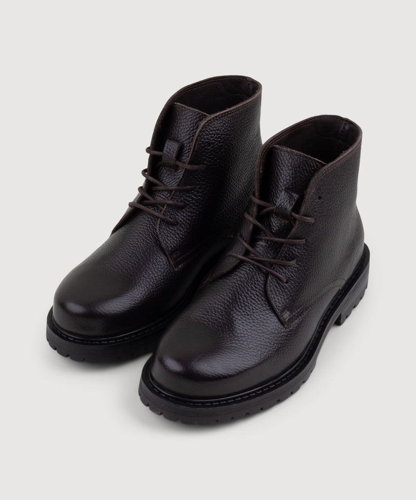 Grained Leather City Boot