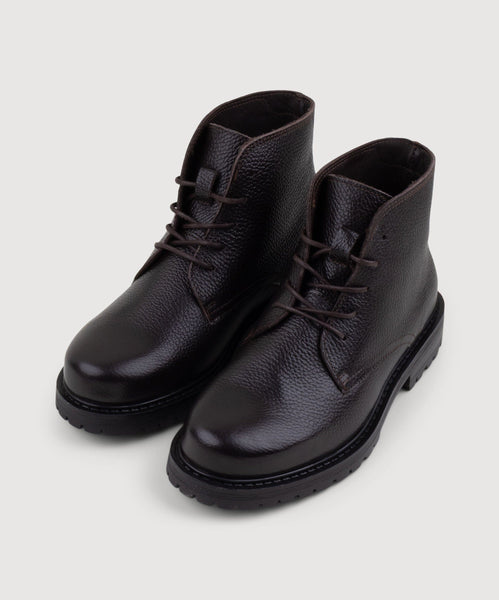 Grained Leather City Boot