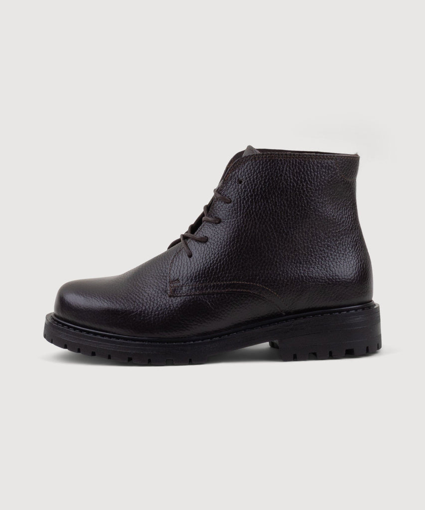 Grained Leather City Boot