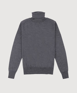 Rollkragenpullover aus Wolle und Seide