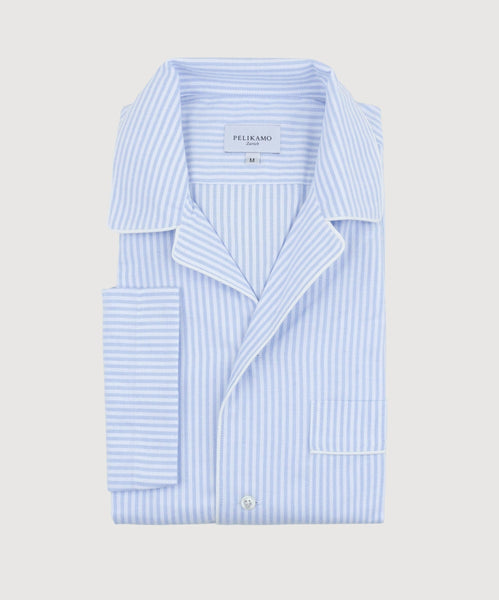 Striped Long Sleeved Flannel Pyjama