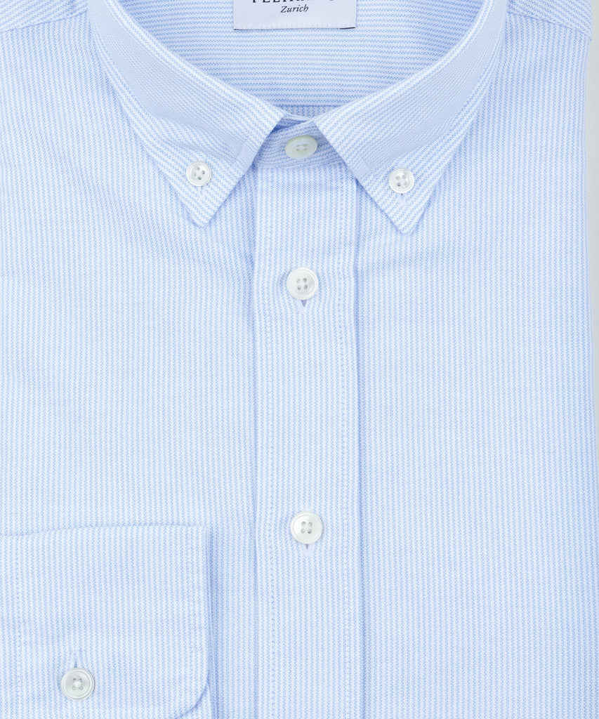 Button Down Oxford Shirt Fine Striped