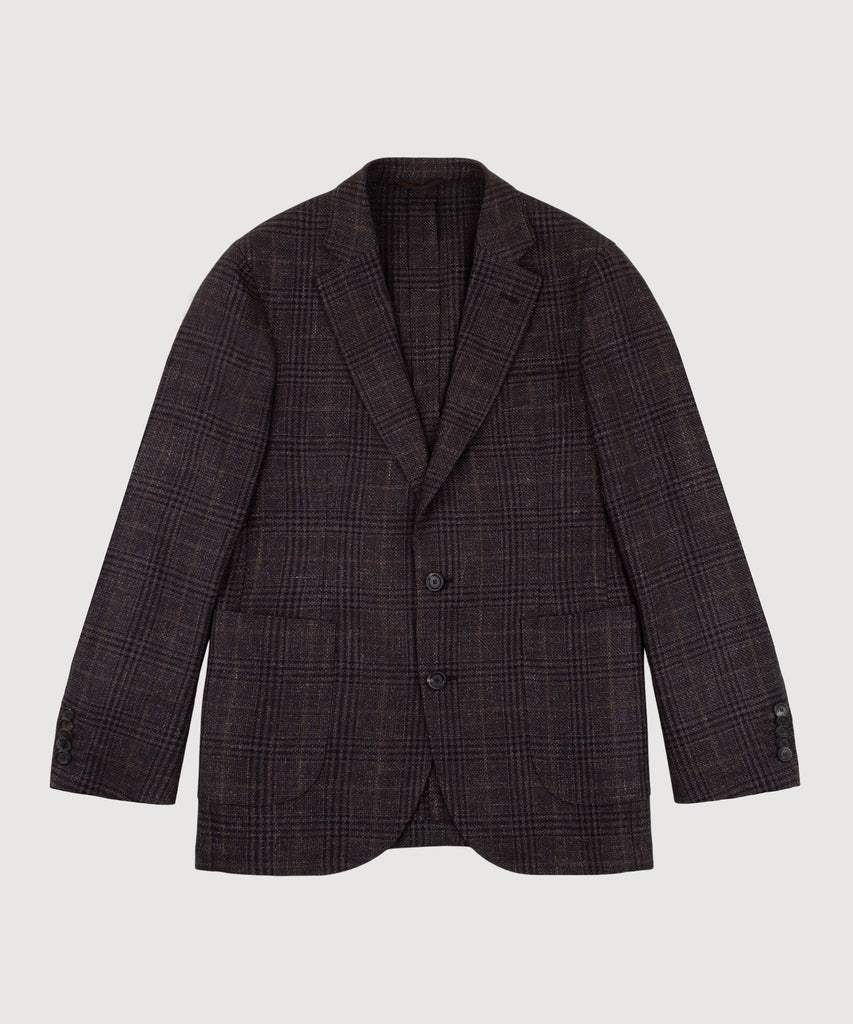 Linen Wool Glencheck Jacket