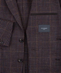 Linen Wool Glencheck Jacket