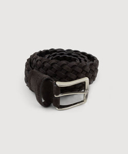 Woven Suede Leather Belt