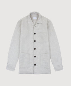 Twill Linen Shirt Jacket