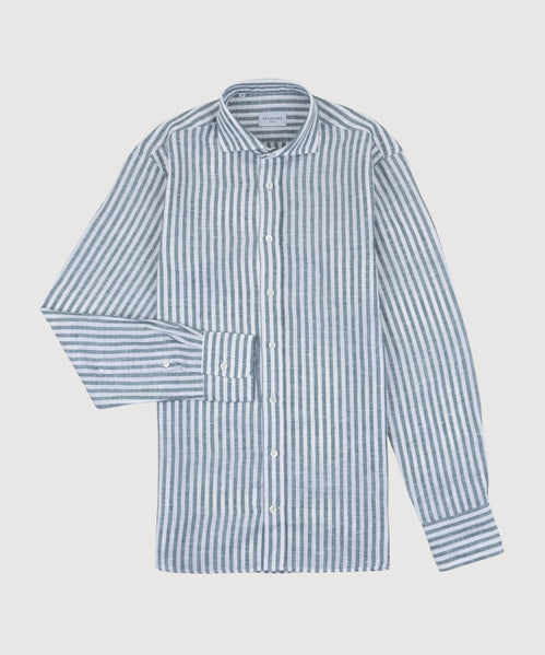 Casual Bold Striped Linen Shirt
