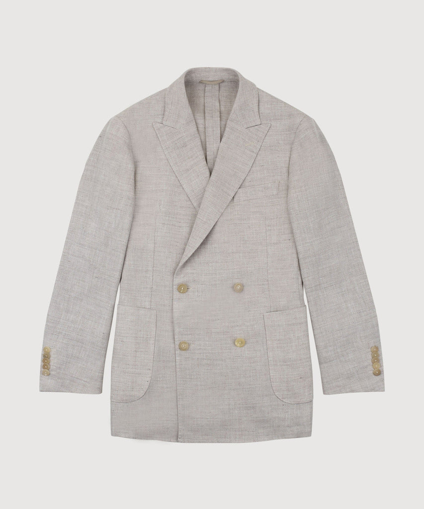 Double Breast Herringbone Jacket