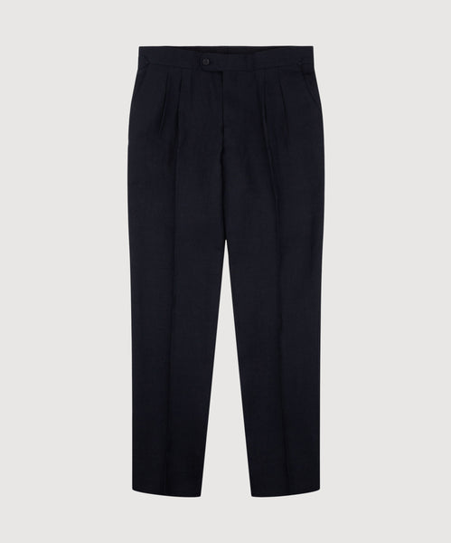Pleated Linen Dinner Trousers