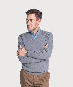 Cotton V-Neck Sweater